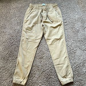 Men’s khaki joggers size small old navy